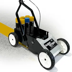 Fox Valley Traffic Super Striper Parking Lot Line Striping Machine Starter Kit - (12 Cans + 1 Machine) 10 Yellow - 2 Blue & Traffic Striping Machine