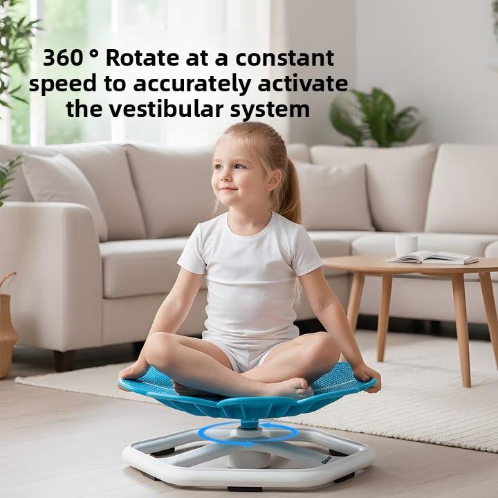 Spinning Chair for Kids, Flower-Shaped Sensory Spinning Chair for Balance & Coordination, Sensory Chair,  Sensory Toys for Coordination Balance Focus (Pink)