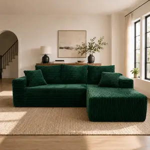 96" L-Shaped Modern Chenille Sofa Set ，Boneless boneless Couches for Living Room with Deep Sea, Oversized Comfy Convertible Sofa , No Assembly Modern Minimalist Upholstered Couch Fluffy Sofa Set Lazy Sofa cloud Modular Cloud Sofa