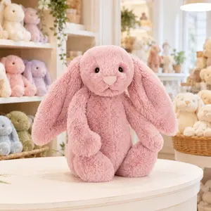Jellycat Bashful Bunny Plush with Gift Bag, Soft Floppy Ear Stuffed Rabbit Toy, Cute Pastel Bunny Doll for Kids Girls, Baby Shower Nursery Decor, Birthday Easter Gift