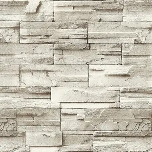 Vintage Brick Pattern Wallpaper, Peel and Stick Vinyl Wall Decal, 17.7x118.1 Inches, Removable Kitchen & Bathroom Decor
