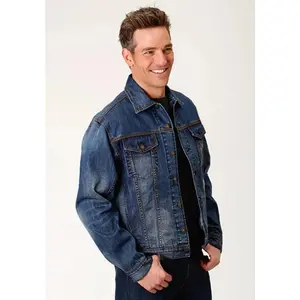 Stetson Denim Jacket with Logo (Blue) - Men's Denim Jacket