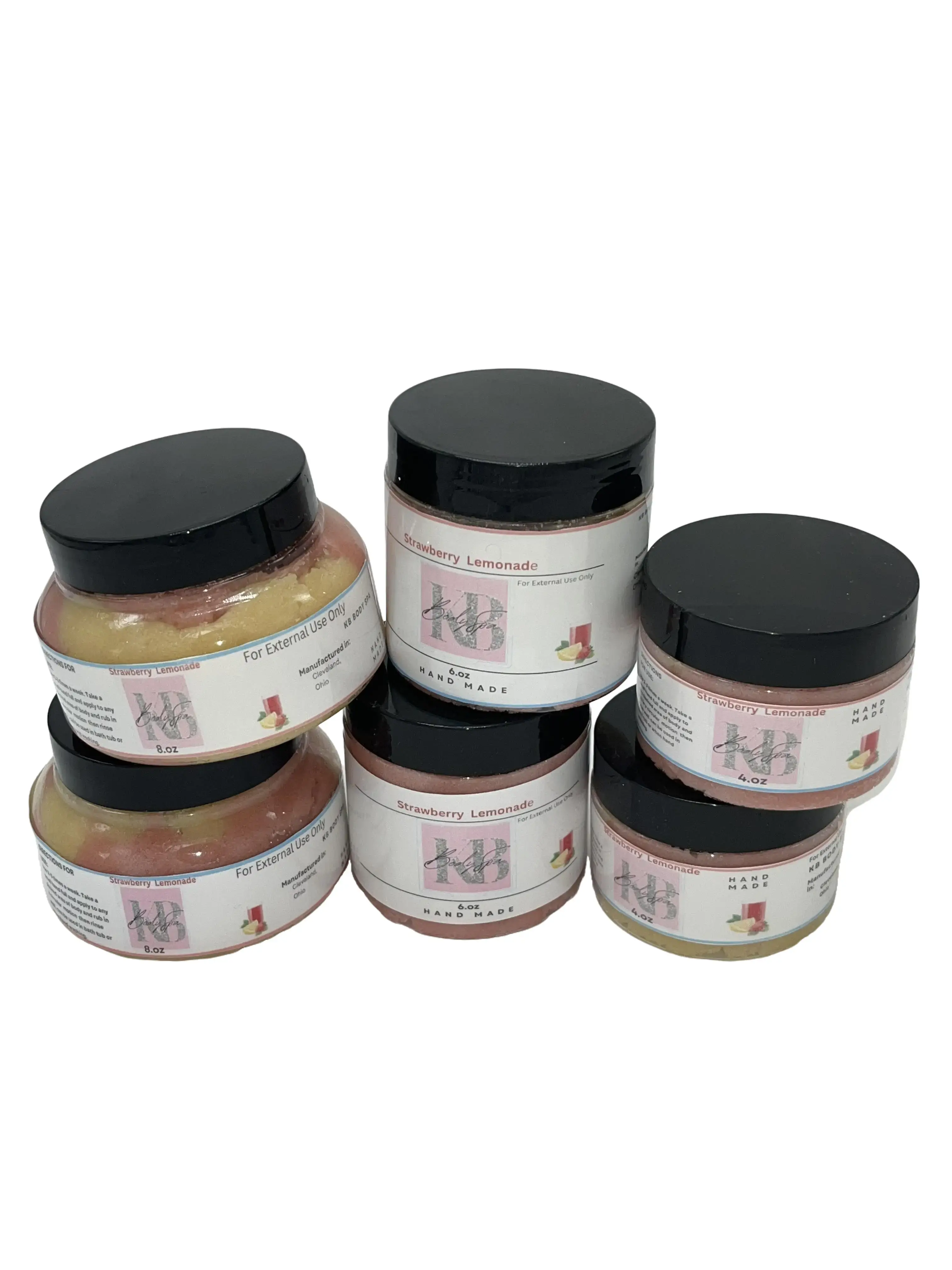 Strawberry Lemon Aid Whipped sugar Scrub exfoliant