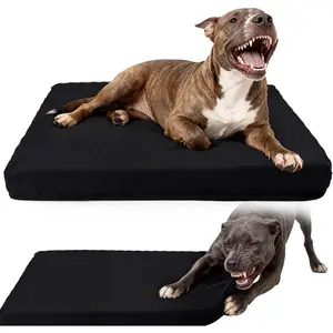 Chew Proof Dog Bed, Indestructible Dog Bed for Aggressive Chewers, Durable Crate Mat Waterproof & Machine Washable Kennel Pad for Indoor Outdoor