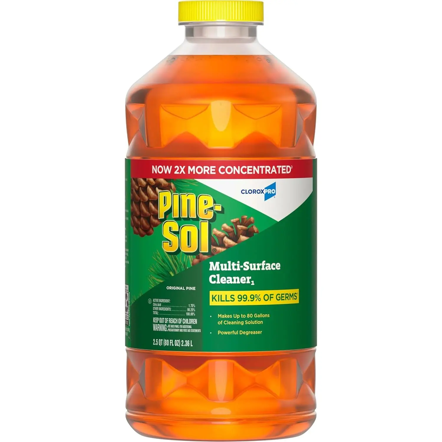 Multi-Surface Cleaner, CloroxPro, 2X Concentrated Formula, Original Pine, 80 Fl Oz