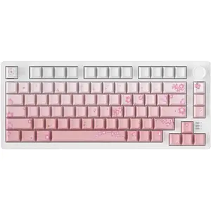 EK75PRO    Mechanical Gaming Keyboard,75% Hot Swap Creamy Keyboard with Knob,RGB Backlit,Gasket Custom Structure,Side Printed PBT Keycaps,2.4Ghz/BT5.1/USB-C, for Win/