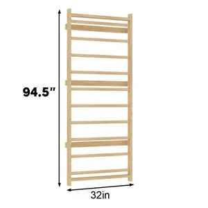 Add-On Ladder Wall Panel for 95" Modular Walnut