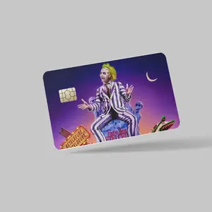 BEETLEJUICE Credit Card Skin 2-Pack Precision Cut Scratch Resistant for Mayor Cards Easy Application Stylish Protection with Bear Design Halloween Edition