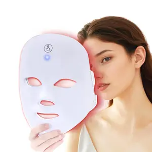 7-Color LED Facial Mask, LED Face Mask for Home Skincare, Cordless USB Rechargeable, Skincare Device, Beauty Tool, Self Care Routine, Summer Gift Idea