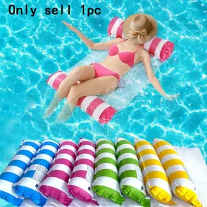 1pc Inflatable Floating Lounger Chair, Water Bed Inflatable Accessories, Pool Party Prop Inflatable Hammock Float, Swimming Pool Lounge