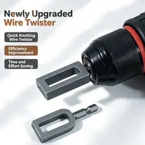 Professional Rebar Tie WireTwisting Tool for Drills 2PCS Heavy DutySteel Wire Twister with 6mm Hex Shank forConstruction and Fencing Projects