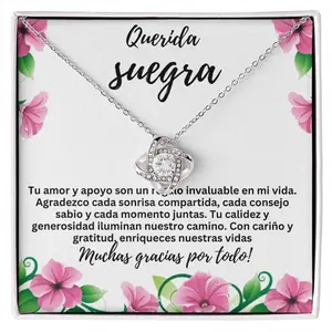 Suegra Gift, Regalo Para La Suegra, Collar De Nudo, Joya Con Mensaje En Tarjeta. Regalo Para La Madre Del Novio, Valentine's Day Gift, Birthday Christmas Anniversary Gift