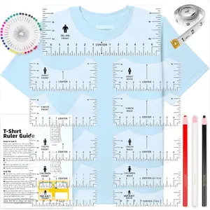 17 count Tshirt Ruler Guide for  Alignment,  Tshirt Ruler for Cricut Heat Press HTV  Center Designs, Craft Sewing Supplies and Accessories