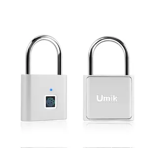 Umik Smart Fingerprint Padlock, Lockers Locks，Keyless Padlock,Rechargeable Smart Lock for Suitcases Backpack school and Outdoor Gates，gift for kids，Birthday Gift