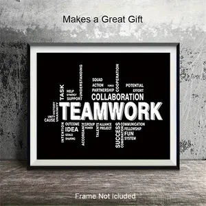 Teamwork Wall Art, Motivational Quotes Wall Art, Inspirational Wall Art Great Home Decor, Office Decor Or Classroom Decor, Unframed 8x10" Eid Al-Adha Mubarak