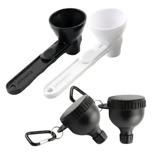 Protein Powder Funnel-Mini with Sliding Scoop andContainer - High-Quality Funnel for Pre-Workout CreatinePowder, Coffee/Milk/Smoothie/Chocolate Powder, BPA-FreePlastic Kitchen Utensil, Perfect Gift for Valentine's Day,Father's Day