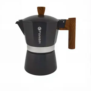 Fraisin Stovetop Espresso Maker Moka Pot, Cuban Coffee Maker Stove top coffee maker Moka Italian Espresso Greca Coffee Maker Brewer Percolator, Modern Coffee Pot, Multiple size - Black
