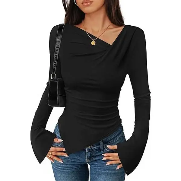 Y2k going out top long sleeves - TikTok Shop