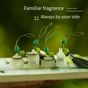 Luminous Stone Aromatherapy Pendant - Vintage Tassel Charm, Metal-Coated Fragrance Ball with Glowing Effect & Relaxing Scent, Aesthetic Touch Keychain/Phone Charm for Bag/Backpack