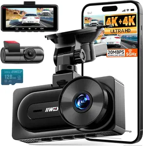 IIWEY Q7 4K+4K Dash Cam Front & Rear Dual STARVIS Sensor 5G WiFi-6 20MB/s App 128G SD Card GPS 24/7 Parking Mode 3.18 Inch IPS 170° Wide Angle Dash Cam Automotive Dashcam Driving Camera