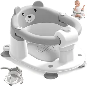 Baby Bath Seat for Babies 6 Months & up,Non-Slip Toddler Bath Seats for BabiesSitting Up, Safe Infant & Newbom BathtubChair with 4 Suction Cups & Soft Cushion forShower,Gray Gifts Care kids room furniture