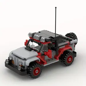 Adventure Gift for Boys - Building Block Truck - Four-Wheel Drive Tires |     Desert Rescue Mission - Boy's Birthday Gift Magnetic Set DIY Photo Frame Gel Ball Blaster Gun