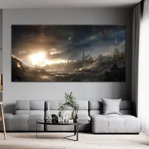Avengers Endgame Captain America Vs Thanos Army Canvas Wall Art - Movie Poster Decor For Poster Fans