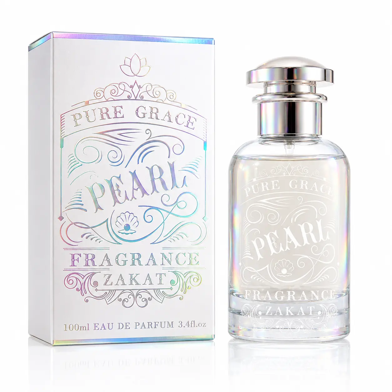 ZAKAT Pure Grace Pearl Eau De Parfum for Women 100ml | Long Lasting Floral Musk Perfume | Elegant Feminine Fragrance