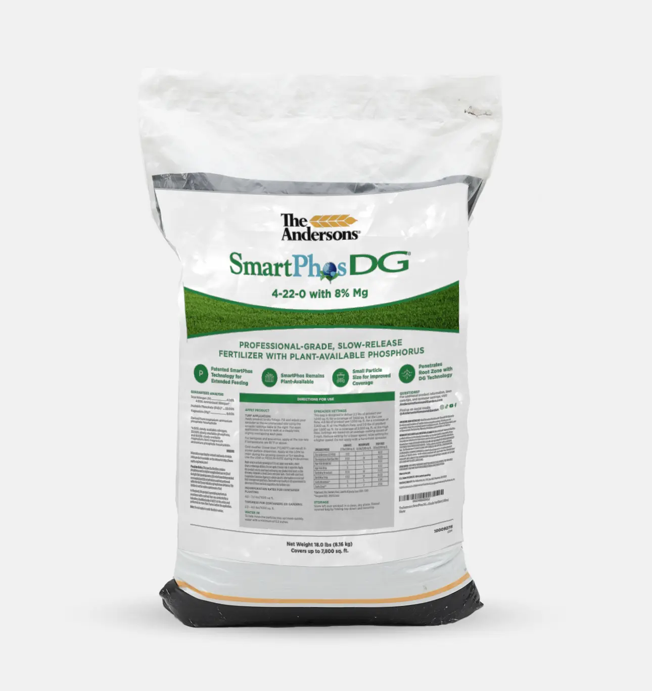 The Andersons SmartPhos DG 4-22-0 Professional-Grade Lawn Fertilizer - for newly planted lawns and mature lawns with low phosphorus levels