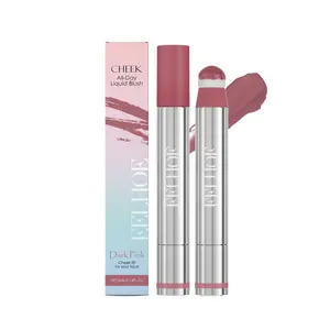 EELHOE Rotating Liquid Blush Lip Gloss Deep Pink Mineral Oil Mica Synthetic Wax Multi-Use Contour Highlighter Long-Lasting Blendable Hydrating