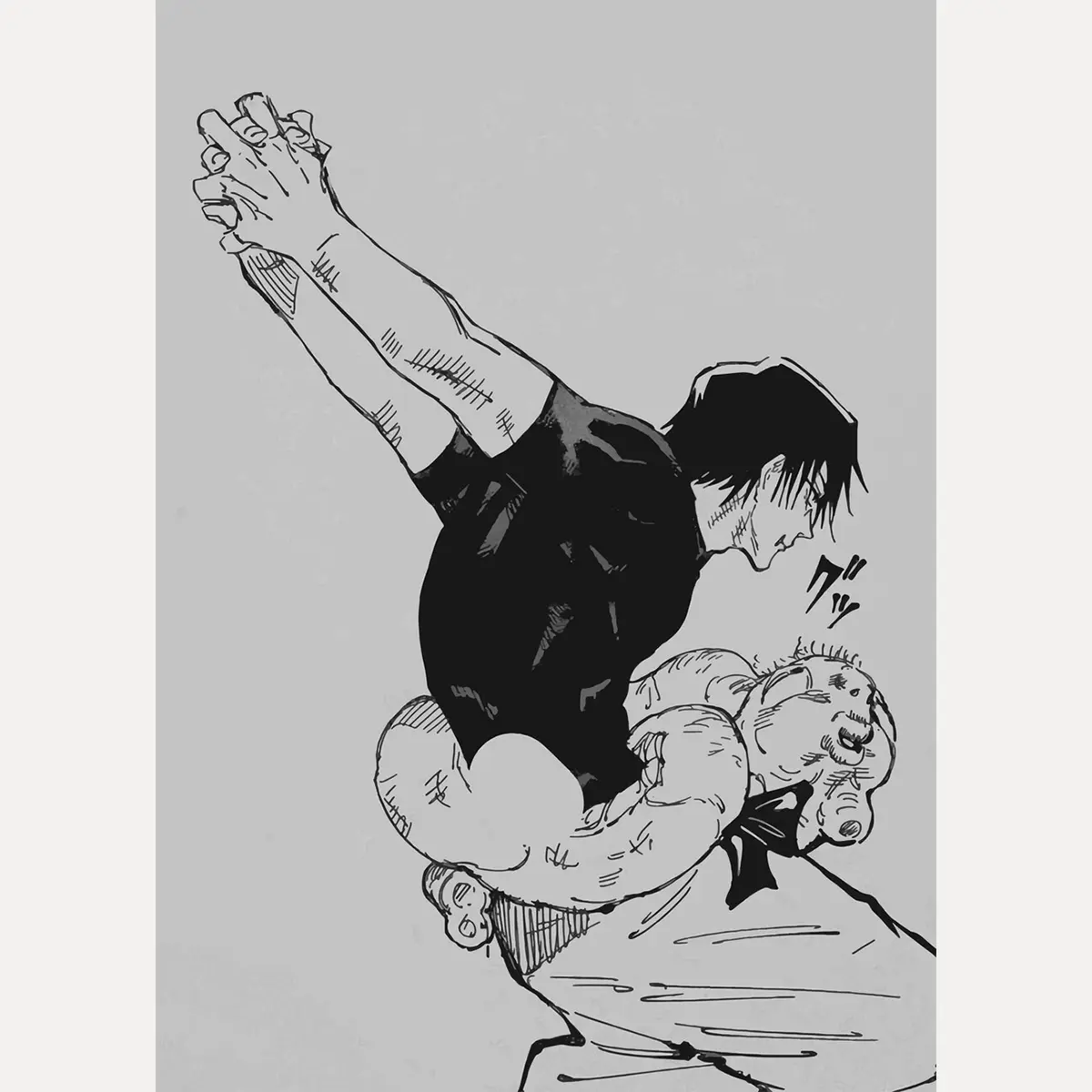 Jujutsu Kaisen Wall Art – Toji vs Gojo Fight Scene Poster, Anime Action Print For Gamer Room Or Bedroom Decor, Unframed Gift For Fans