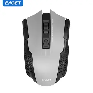 EAGET Wireless Optical Mouse with 2.4GHz USB-A Receiver, 800/1200/1600 DPI Optical Tracking, Skin-friendly Material, Portable Computer Mouse for PC, Tablet, Laptop, Universal for Left and Right Hands(No battery included)