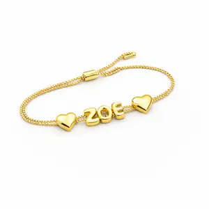 Custom Bubble Letter Bracelet