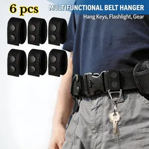 6-Piece Nylon Buckle Belt Loop Set, Tactical Duty Specialized, Anti-Slip Belt Storage Clip, multifunctional belt, Outdoor Work Gear Accessories