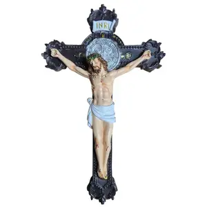 Cruz San Benito 8"-15" 251362 Medalla St Benedict Estatua Crucifix. Moneda de San Benito For Wall Brand New Crucifijo Religious art image, home decor, wall decor, church events, gifts. Para proteccion del hogar