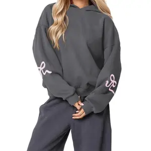 Women’sLooseHoodiesBonneyBowDetailOversizedSweatshirtsStreetwear