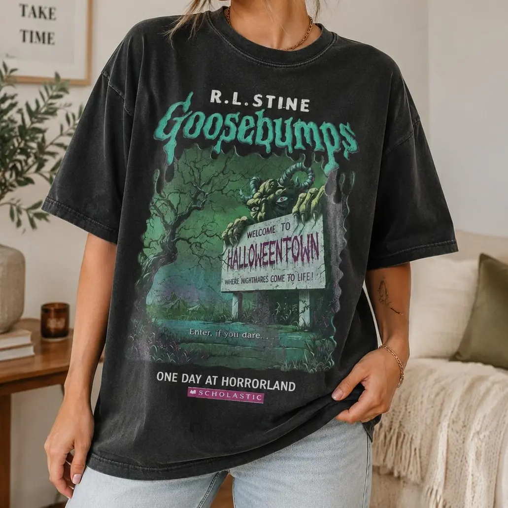 Comfort Colors  Vintage Goosebumps Horrorland Shirt – R.L. Stine Retro 90s Halloween Tee – Welcome to HorrorLand Graphic Gift