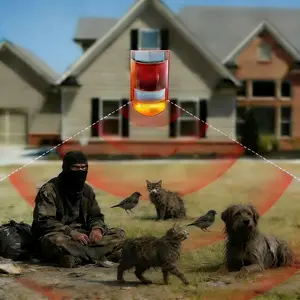 Solar Motion Sensor Alarm Light 129dB Loud Siren with LED Flash IP65 Waterproof Outdoor Security Alarm Solar Powered Warning Light for Home Farm Chicken Coop Yard