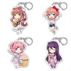 DDLC Acrylic Keychain, Doki Doki Keyring - Cute, Durable, And Perfect For Bags, Keys, Or Gifts. Great For Daily Use Or As Thoughtful Little Gifts For Your Friends And Yourself.