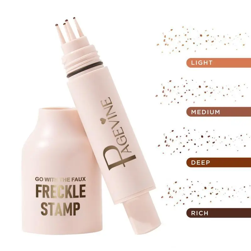Light 5-Prong Realistic Freckle Stamp, Quick-Application Cosmetic Faux Freckle Pen for Natural Dot Placement, Ideal for Creative Makeup Trends, Photoshoots