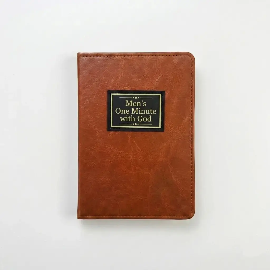 One Minute with God for Men – 365 Daily Devotions Pocket Book | Leather Christian Devotional | Perfect Holiday Gift for Christmas, Fathers, Husbands & Sons | Bible Study & Prayer Notebook | Great Gifts for Father,Boyfriend