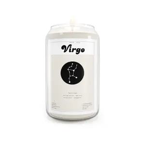 Virgo Astrology Vanilla Bean Scented Candle, 13.75oz — Horoscope Candle, Birthday Candle, Scented Candle, Soy Candle