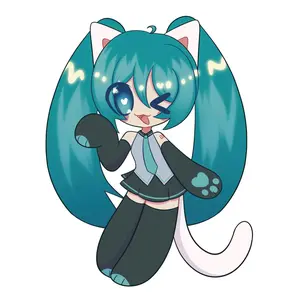 Nyatsune Miku Acrylic Keychain 2.5" (63.5 mm)