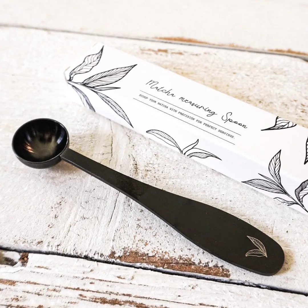 Black Matte Stainless Steel 1 gram  Measuring Spoon (1/2 teaspoon). Scoop your  with Precision for   Lattes.