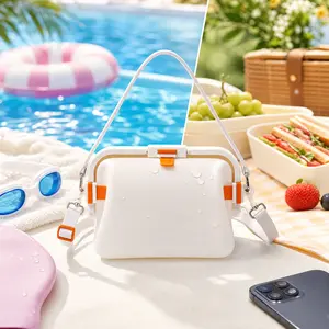 Multi-Use Tote Bag, Solid Food-Grade Silicone Organizer with Dry-Wet Separation, Waterproof & Leakproof Crossbody with Buckle for Travel & Lunch (1500ml-4000ml)