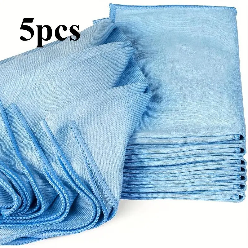 Microfiber Cleaning Cloths - Chemical-Free, Lint-Free, Scratch-Free, Super Absorbent Reusable, Super Soft Glass & Multi-Surface Towels for Windows, Mirrors, Auto, Electronics, Camera Lenses -Electronics Safe Cleaning, Stacked Cloth Display