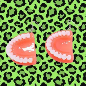 Fake Teeth Earrings Halloween