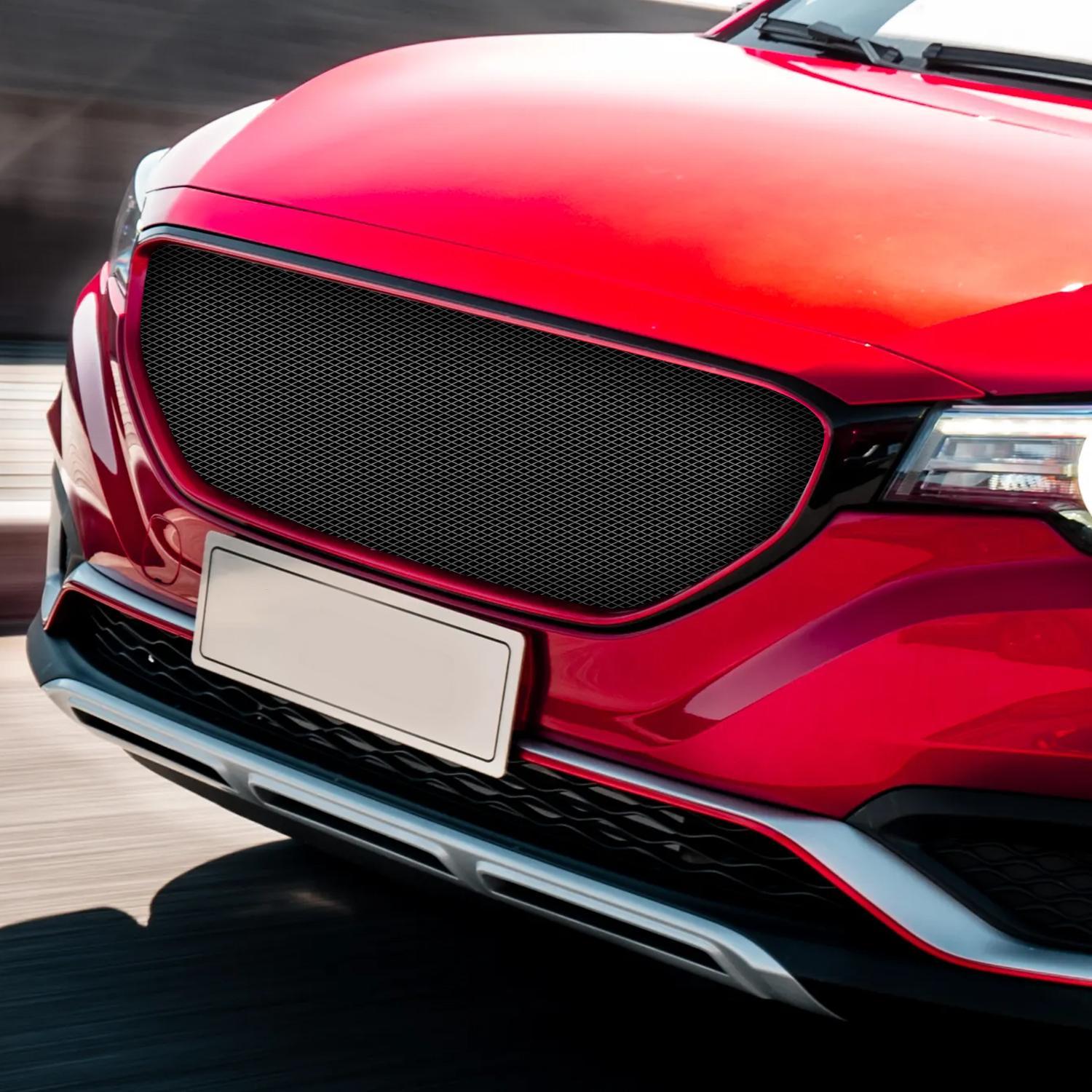 Black Aluminum Universal Car Grille Mesh 100x33cm – Cuttable Front Bumper Grill Guard, Debris & Stone Shield for Radiator, Fits SUV Truck,Car Stuff