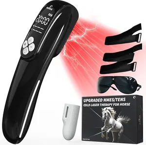 Cold Laser Therapy Device for Horse, Portable Red Light Therapy with 4pcs 808nm and 12pcs 650nm, Near Infrared Laser for Arthritis Pain Relief- Electrical Stimulation for Tendon, and Ligament Recover