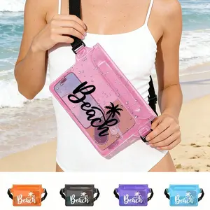 Large Capacity Waterproof Waist Bag, PVC Material, Adjustable Belt, Three-Layer Sealed Design, Touch Screen Compatible, Durable Dry Bag